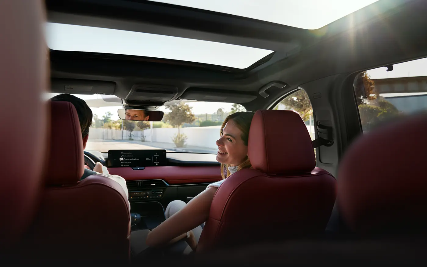 Friends riding in the 2-row 2027 Mazda CX-90 | Wheeler Mazda in Yuba City CA
